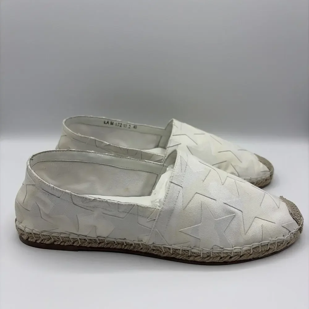 Valentino Garavani Star Bianco Canvas Espadrilles White EU 40 Made in Spain
